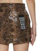 Womens Super X Mini Snakebite Slim Skirts - Multi Colour
