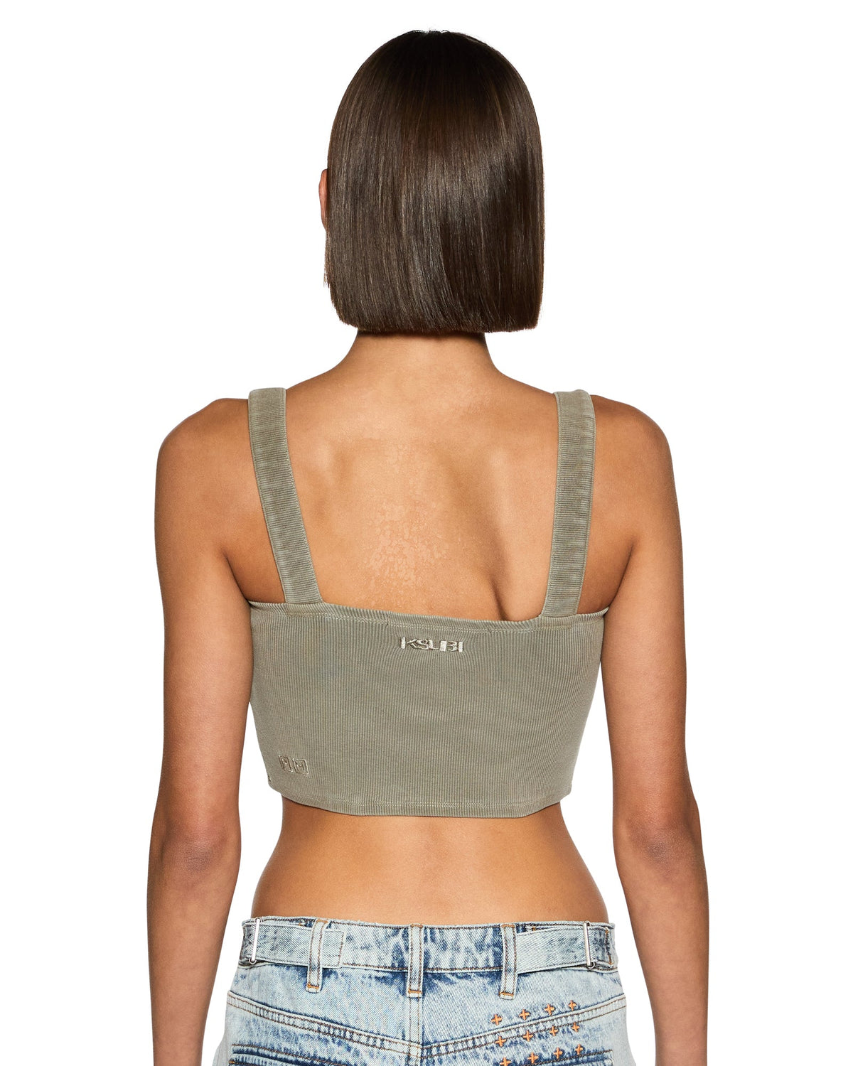 Womens Syndicate Buckle Tank Ash Fitted Fashion Tops - Grey