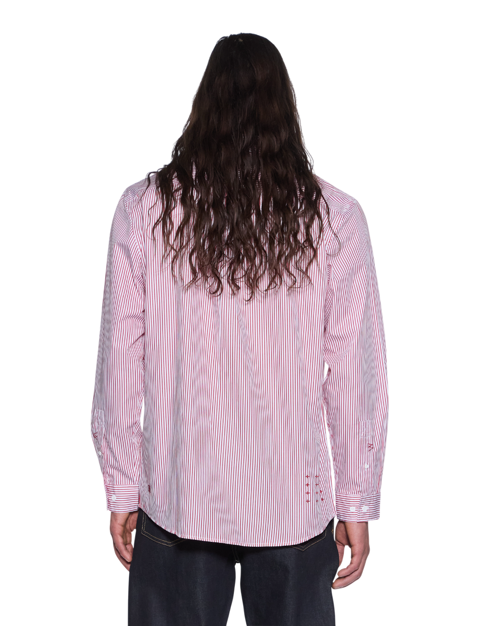 Mens Kade Ls Shirt Red-white Shirts - Multi Colour