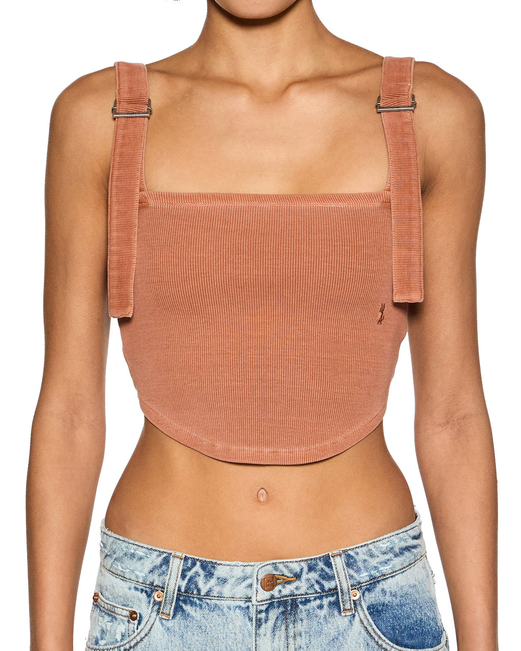 Womens Syndicate Buckle Tank Sunburn Fitted Fashion Tops - Brown