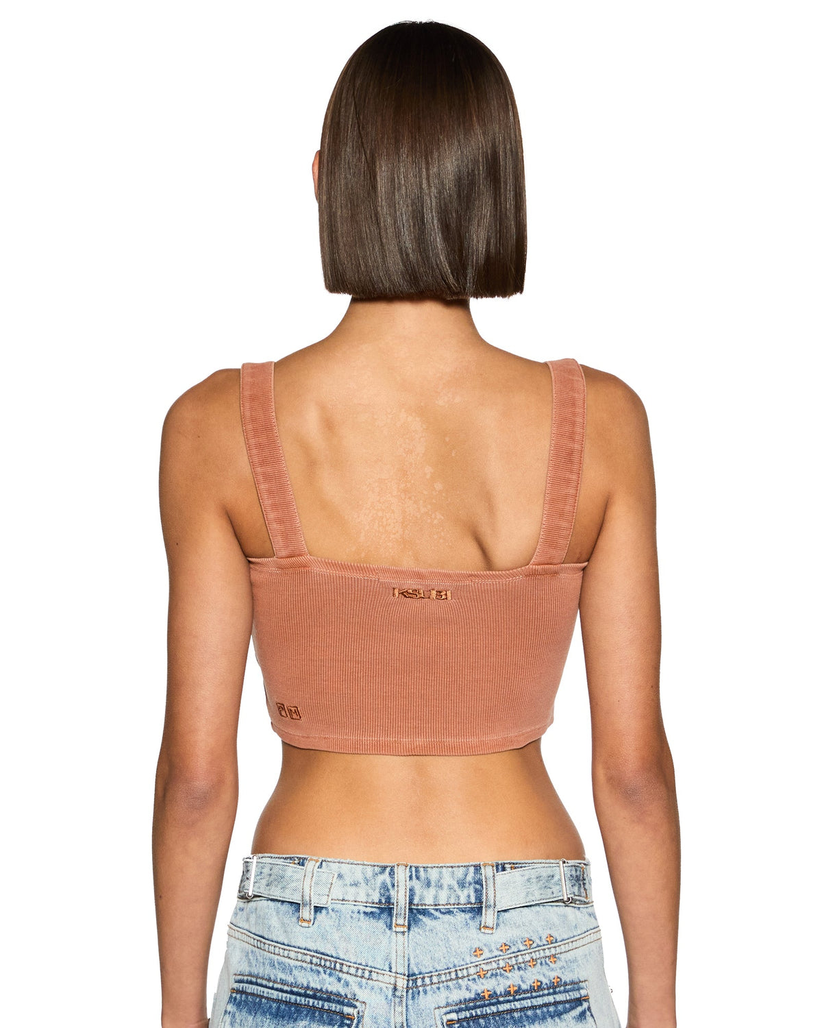 Womens Syndicate Buckle Tank Sunburn Fitted Fashion Tops - Brown