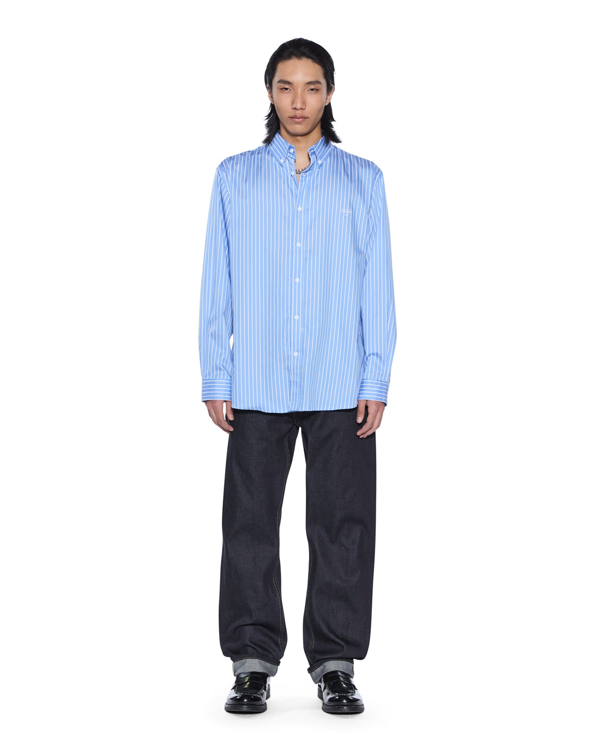 Mens Kade Ls Shirt Blue Shirts - Multi Colour