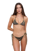 Womens Reverse It Triangle Bikini Camo/khaki Regular Bikini - Khaki