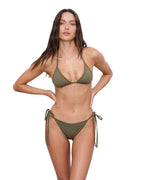 Womens Reverse It Triangle Bikini Camo/khaki Regular Bikini - Khaki