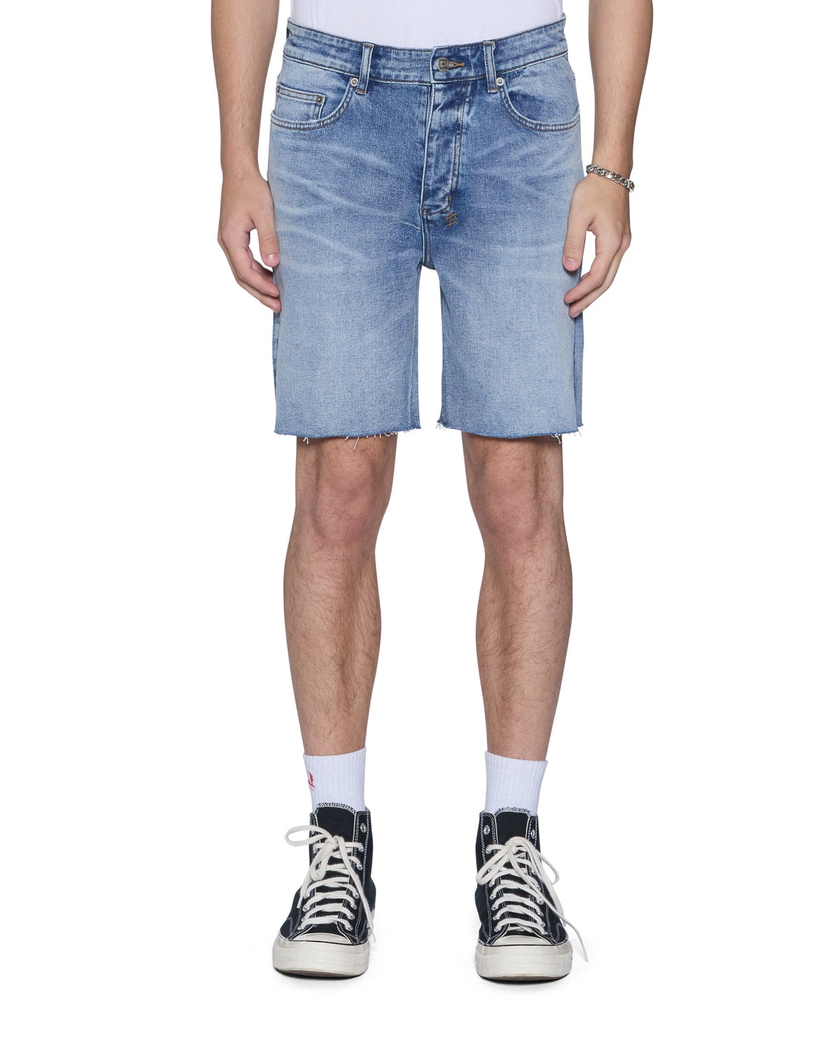 Mens Chopper Short Dakoa Blue Slim Walkshorts - Denim
