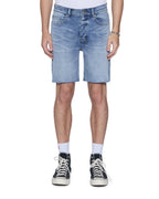 Mens Chopper Short Dakoa Blue Slim Walkshorts - Denim