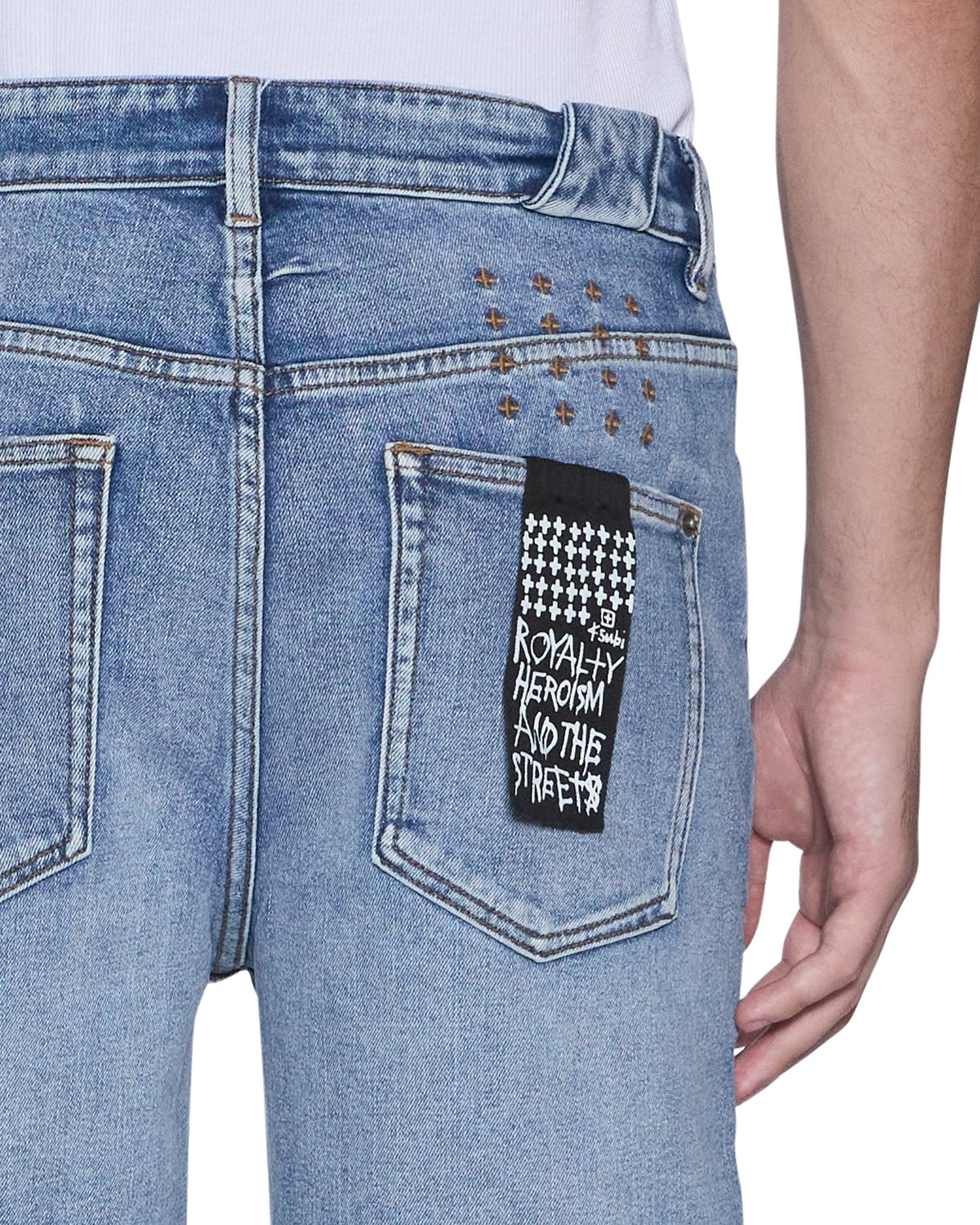 Mens Chopper Short Dakoa Blue Slim Walkshorts - Denim
