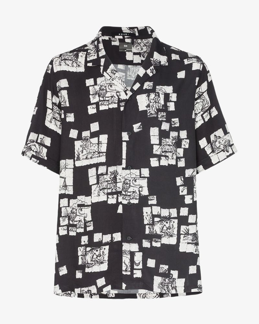 Mens Zodiac Acid Resort Ss Shirt Regular Shirts - Multi Colour