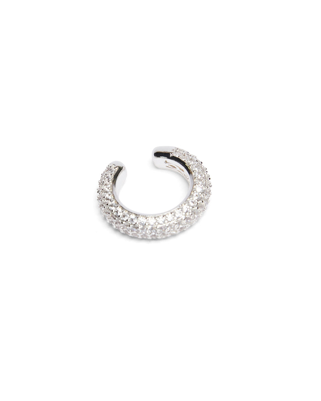 Krystal Ripple Ear Cuff Silver Jewellery - Silver
