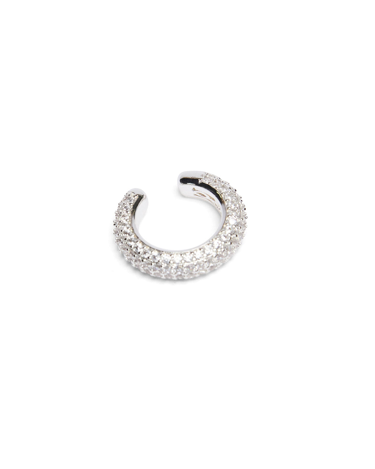 Krystal Ripple Ear Cuff Silver Jewellery - Silver