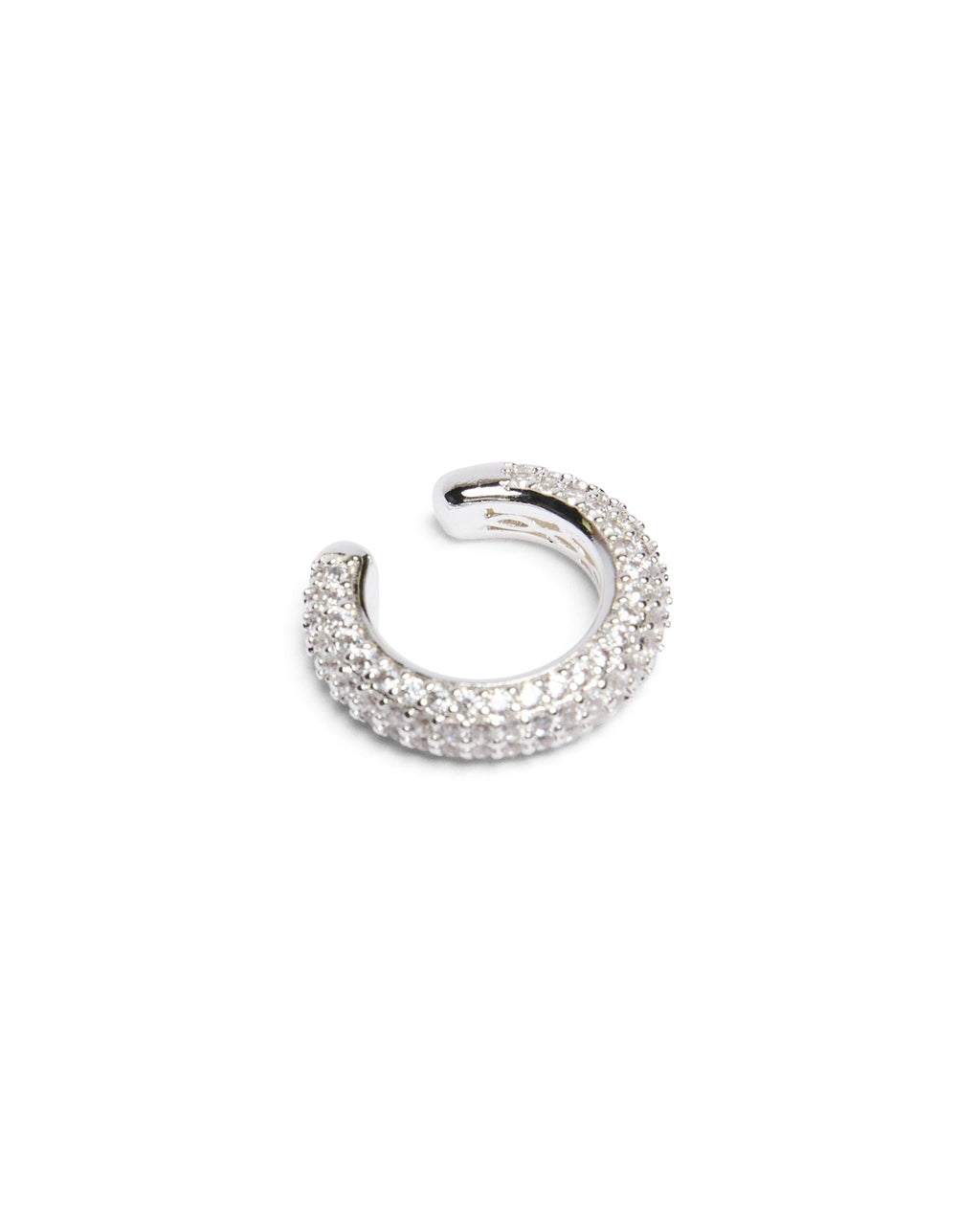 Krystal Ripple Ear Cuff Silver Jewellery - Silver