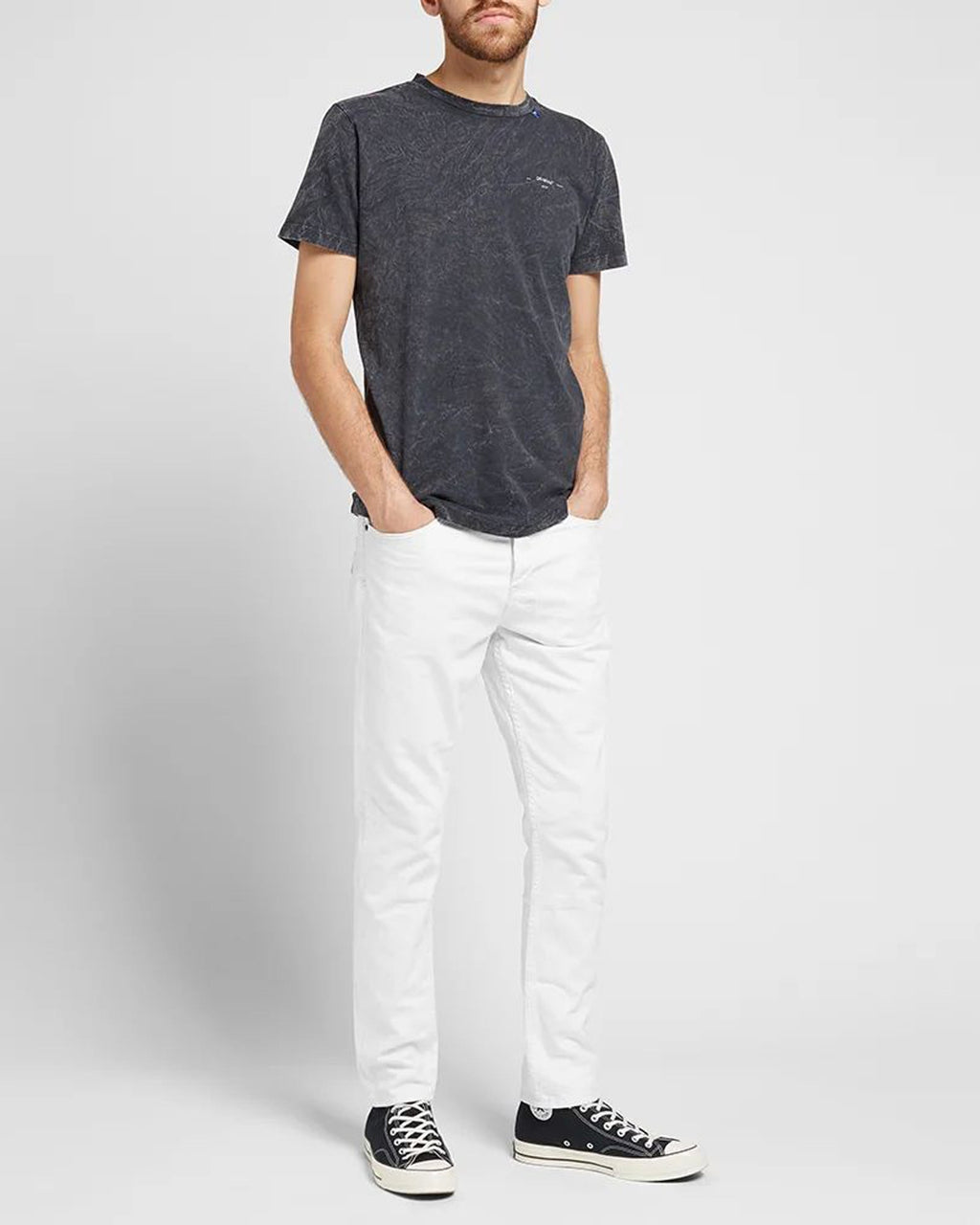 Mens Wolfgang Stark Tapered Denim Jeans - White