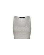 Womens 1999 Origin Crop Tank Snow Marle Fitted Fashion Tops - Grey