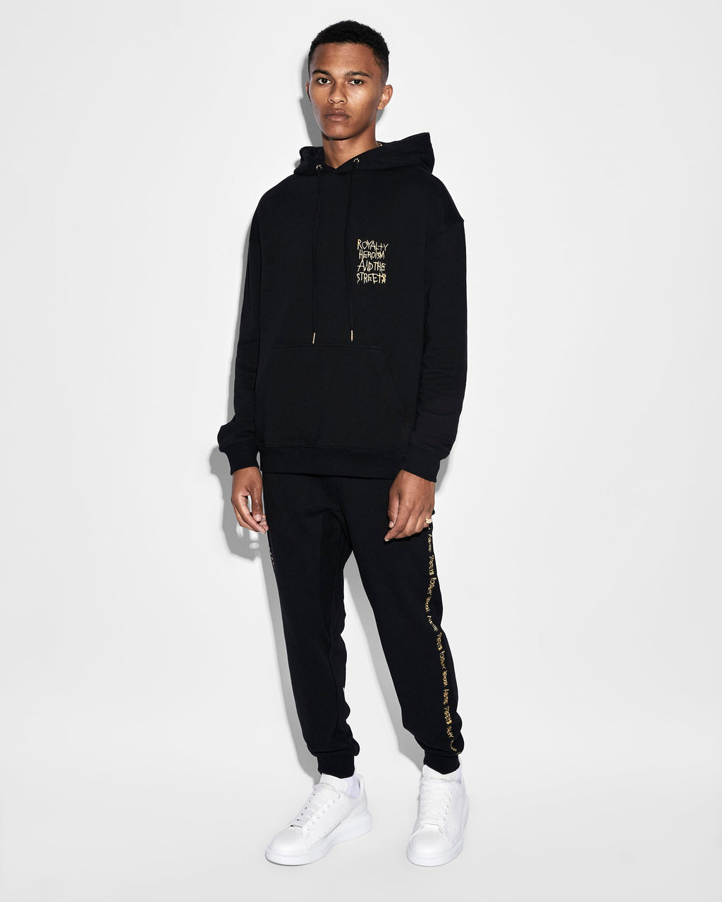 Mens Ksubi 23 Biggie Hoodie Jet Black Oversized Fleece - Black