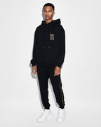 Mens Ksubi 23 Biggie Hoodie Jet Black Oversized Fleece - Black