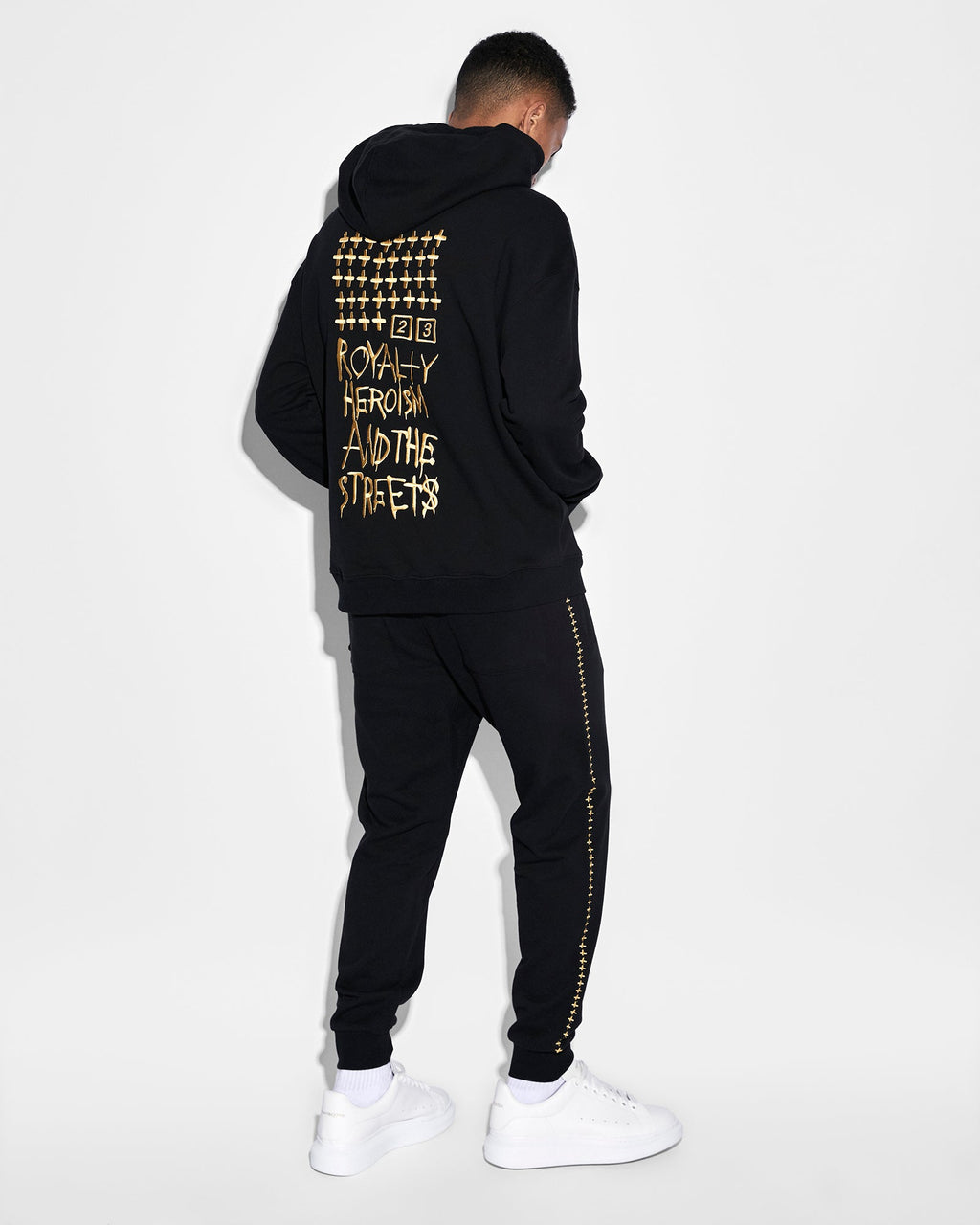 Mens Ksubi 23 Biggie Hoodie Jet Black Oversized Fleece - Black
