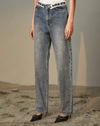 Womens Playback Flipped Overkast Straight Denim Jeans - Denim