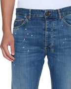 Mens Chitch Selvedge Artist Blue Slim Denim Jeans - Denim