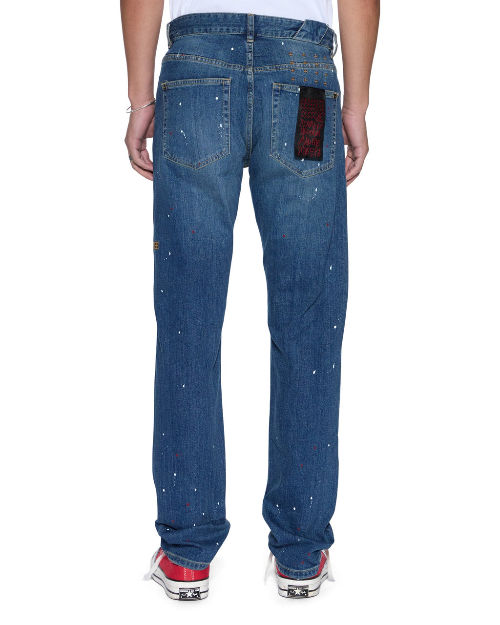 Mens Chitch Selvedge Artist Blue Slim Denim Jeans - Denim