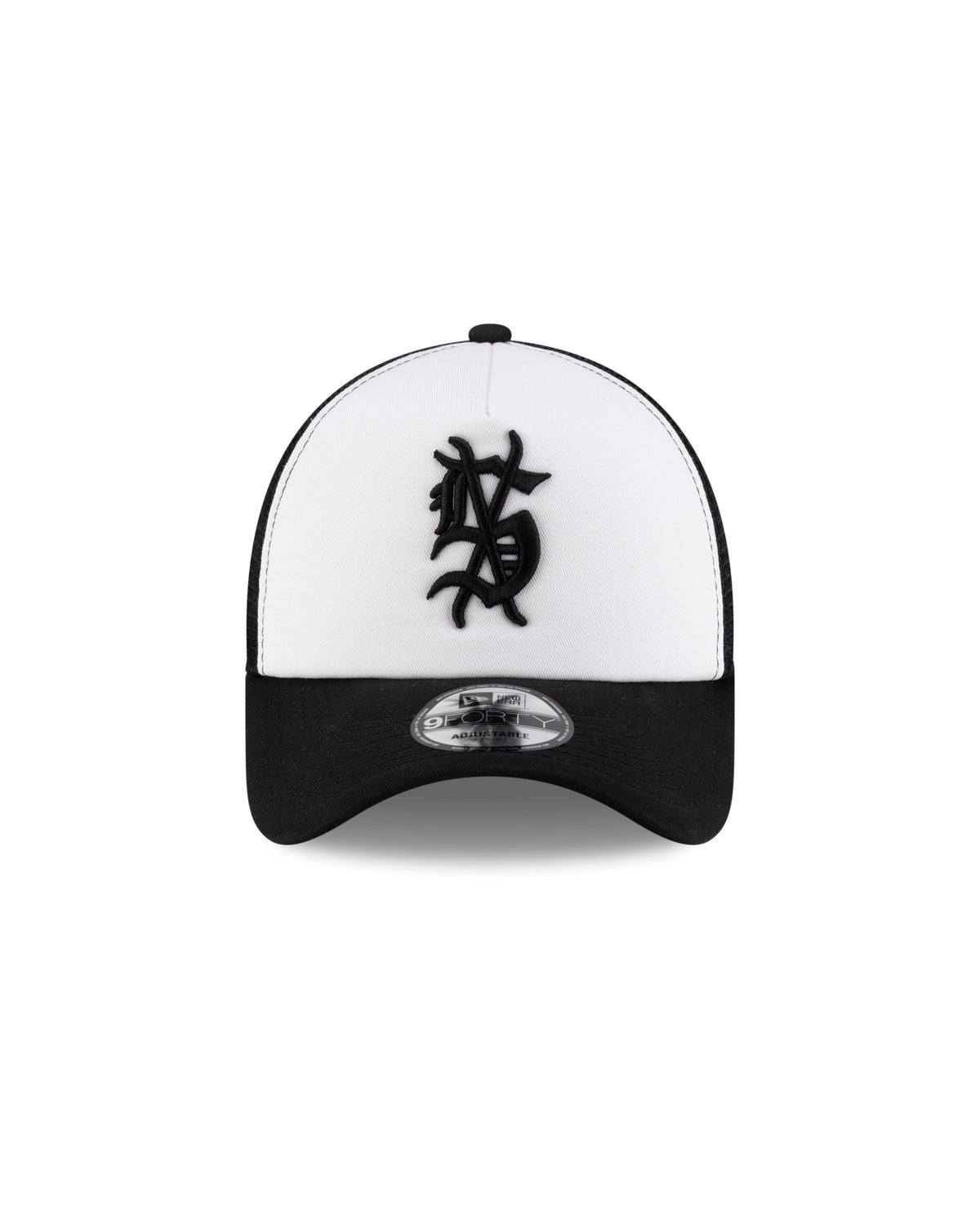 Ksubi X New Era 9forty A-frame Trucker Cap Black/white Headwear - Black