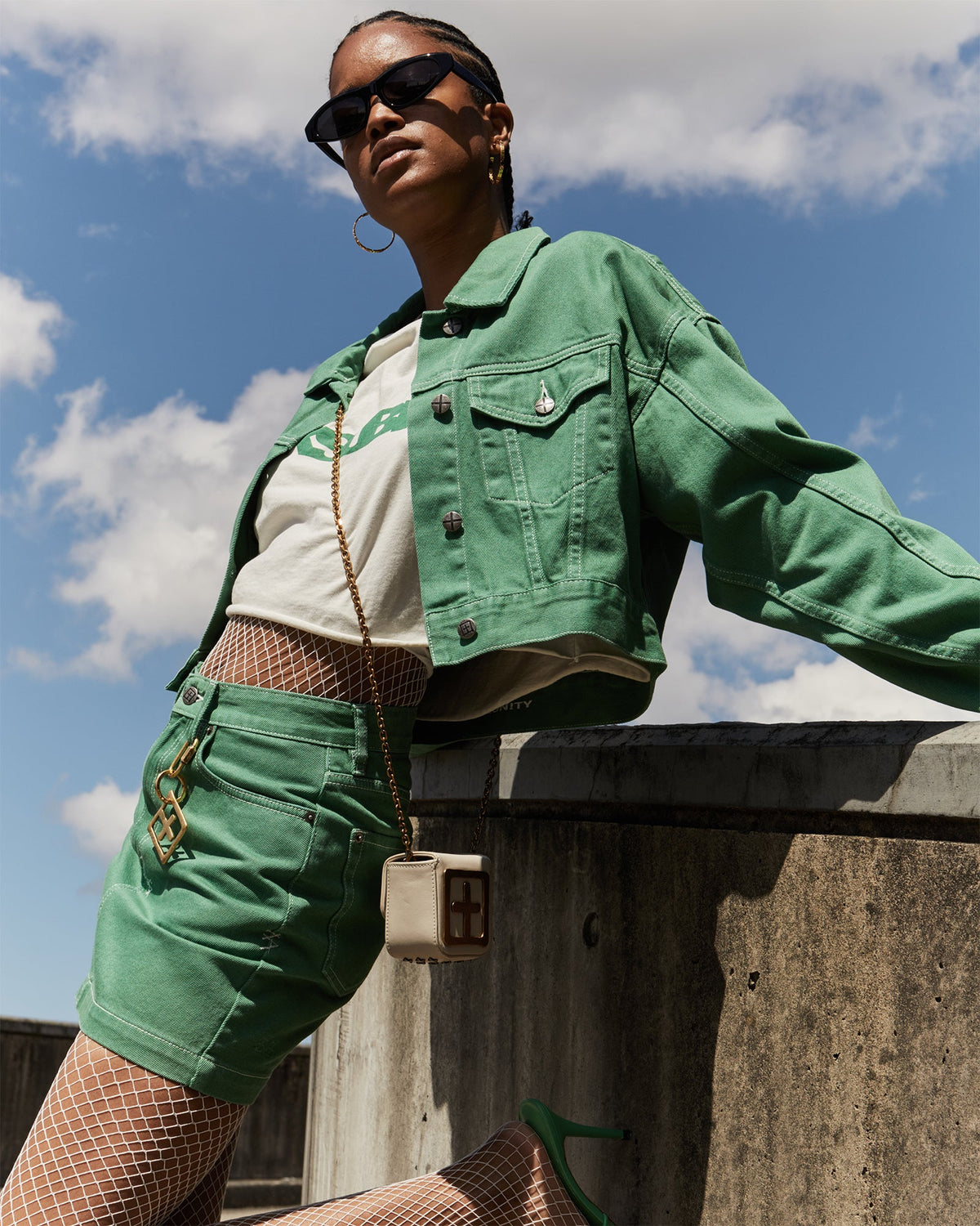 Womens Super X Mini Jade Slim Skirts - Green