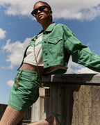Womens Super X Mini Jade Slim Skirts - Green