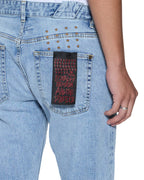 Mens Chitch Selvedge Sydney Blue Slim Denim Jeans - Denim