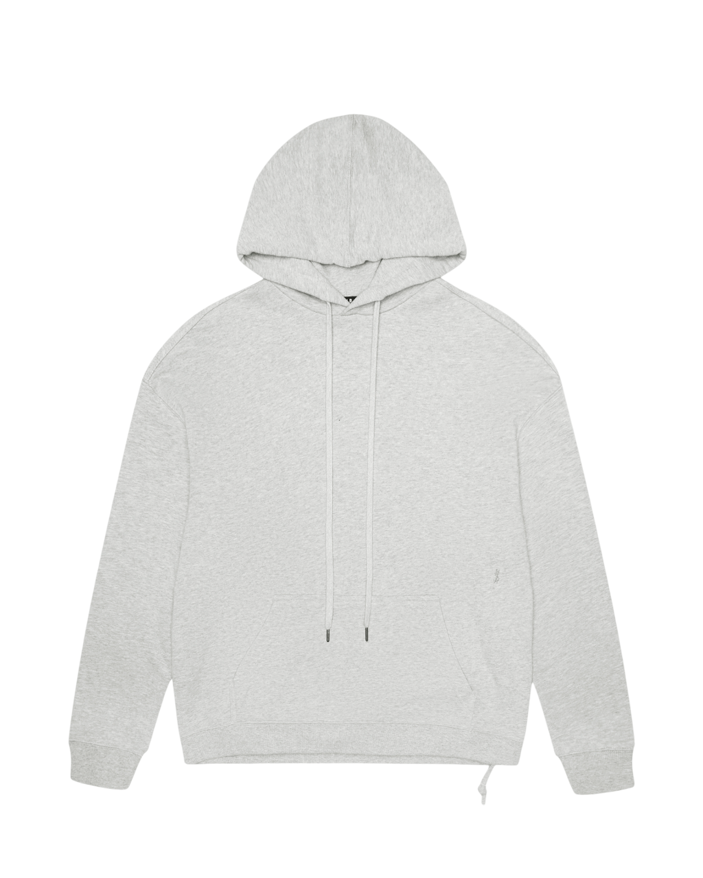 Mens 4 X 4 Biggie Hoodie Grey Marle Oversized Fleece - Grey
