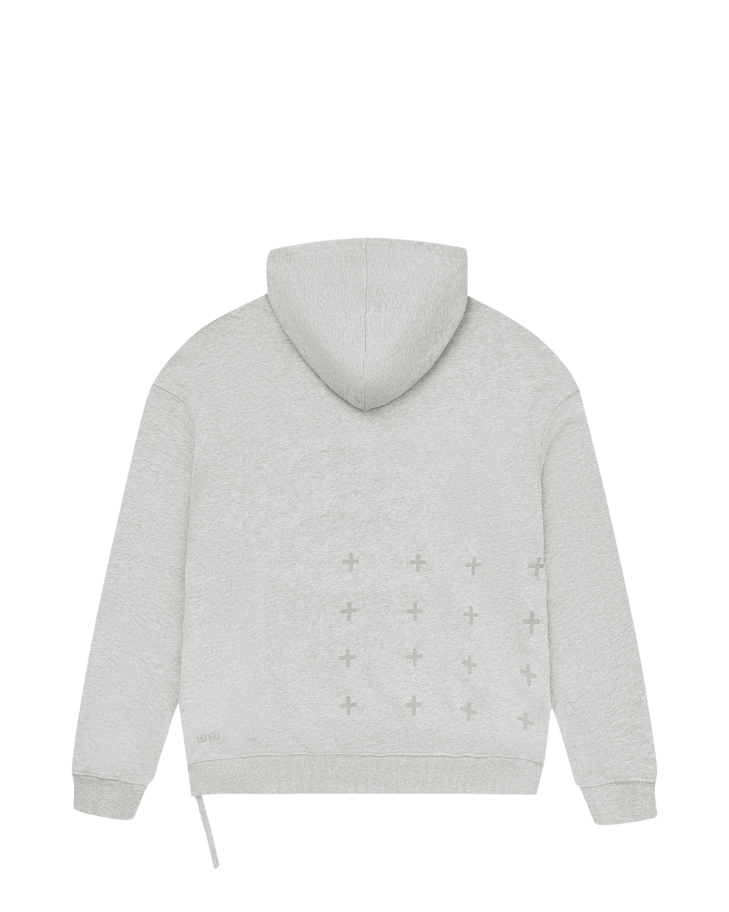 Mens 4 X 4 Biggie Hoodie Grey Marle Oversized Fleece - Grey