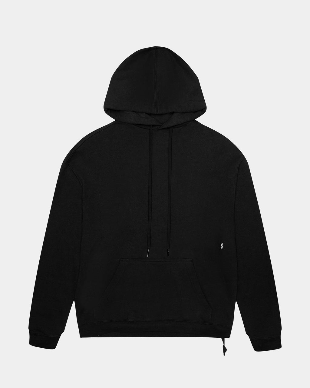 Mens 4 X 4 Biggie Hoodie Jet Black Oversized Fleece - Black
