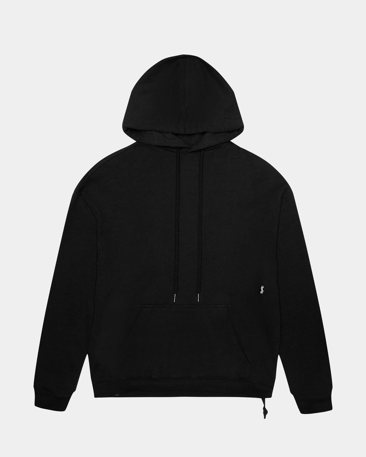 Mens 4 X 4 Biggie Hoodie Jet Black Oversized Fleece - Black