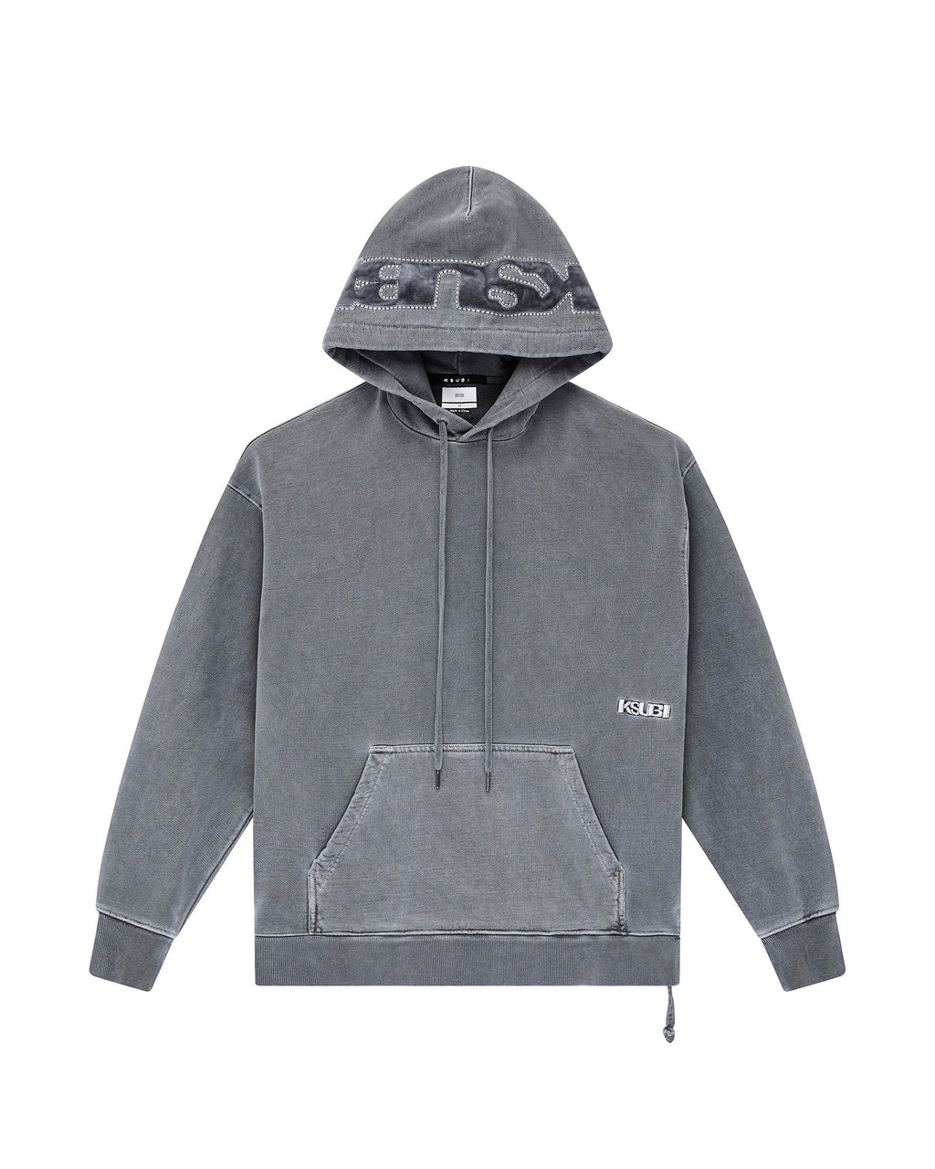 Mens 4x4 Paise Biggie Hoodie Charcoal Regular Fleece - Grey