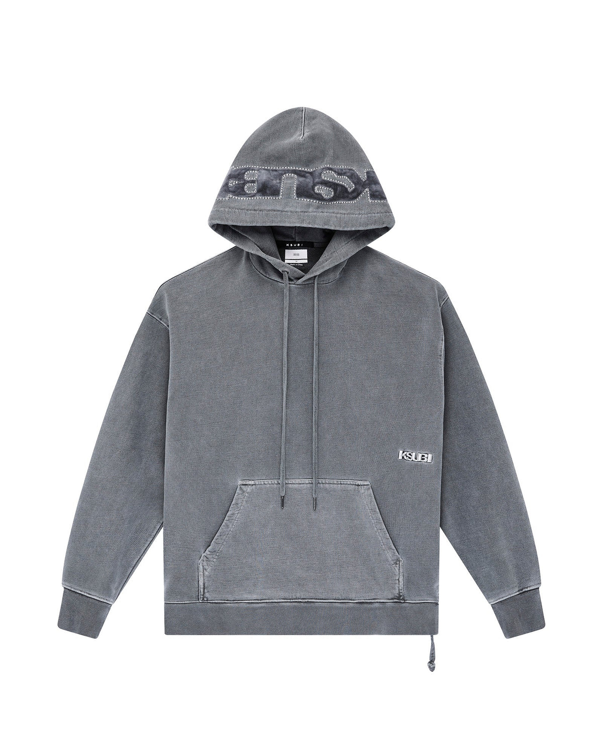 Mens 4x4 Paise Biggie Hoodie Charcoal Regular Fleece - Grey