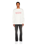 Mens Sabbath Biggie Ls Tee Vintage White Oversized Tees - White