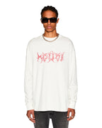 Mens Sabbath Biggie Ls Tee Vintage White Oversized Tees - White