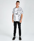 Mens Naughty Boys Ss Shirt Shirts - Multi Colour