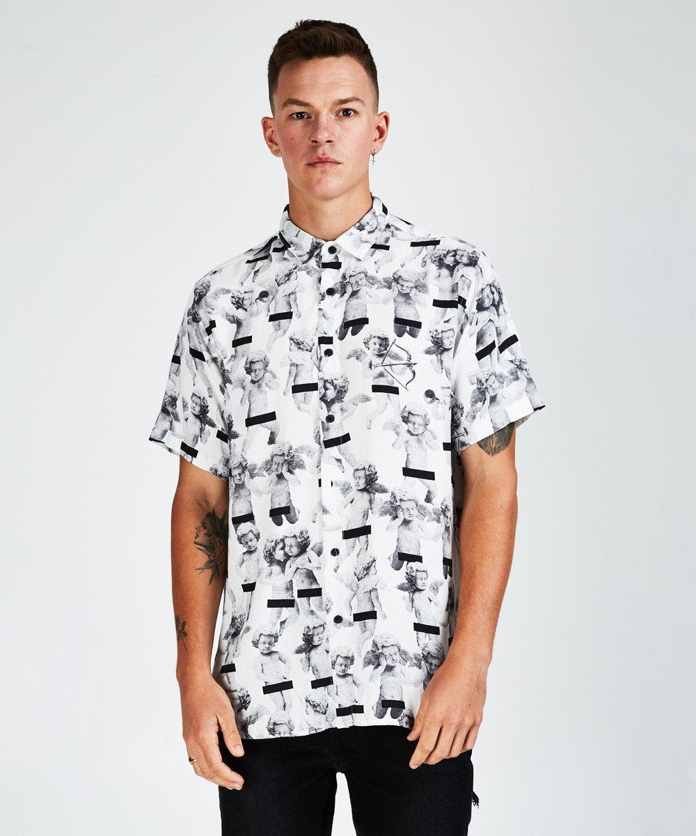 Mens Naughty Boys Ss Shirt Shirts - Multi Colour