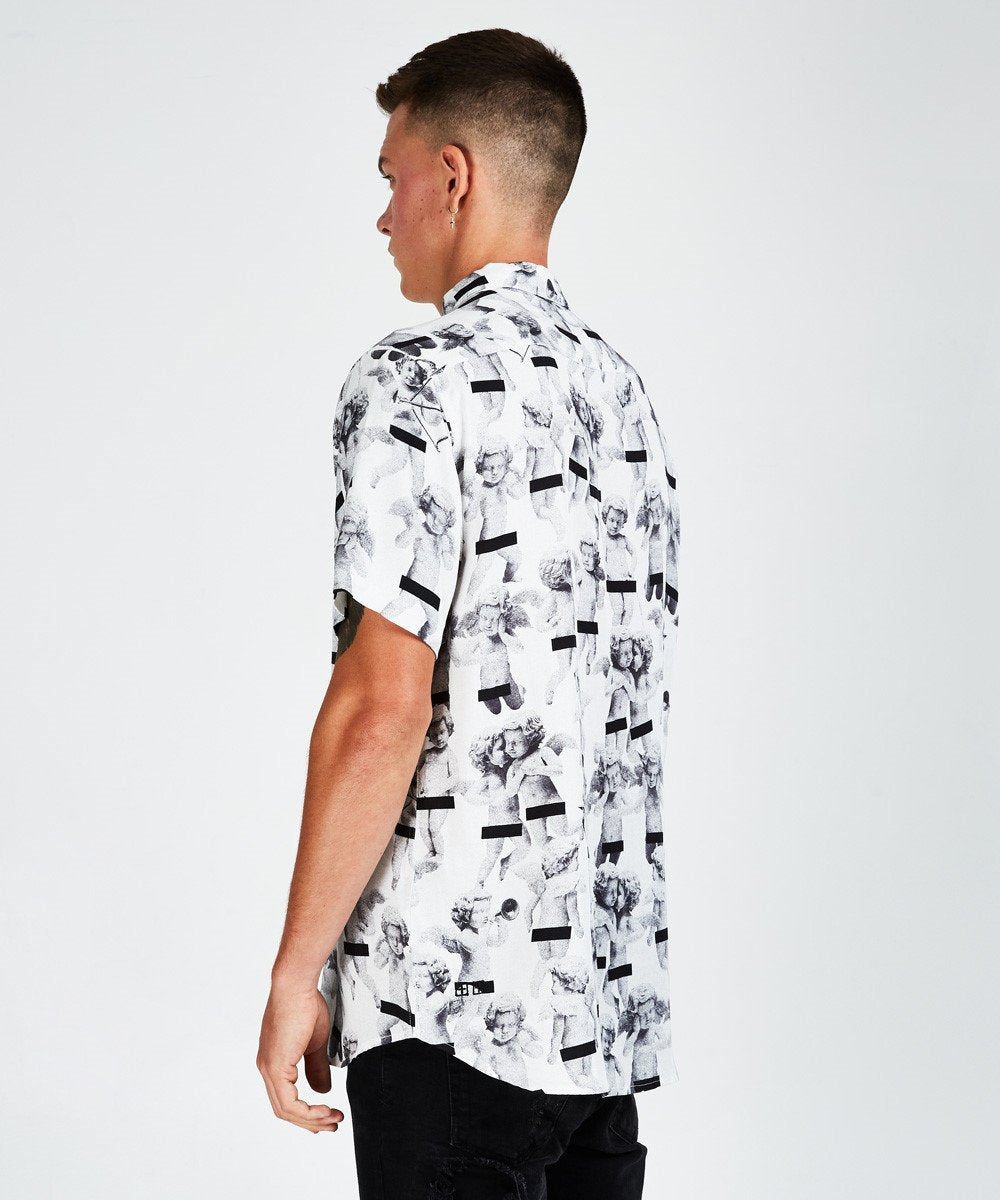 Mens Naughty Boys Ss Shirt Shirts - Multi Colour