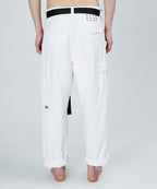 Mens Raws Cargo Pant White Pants - White