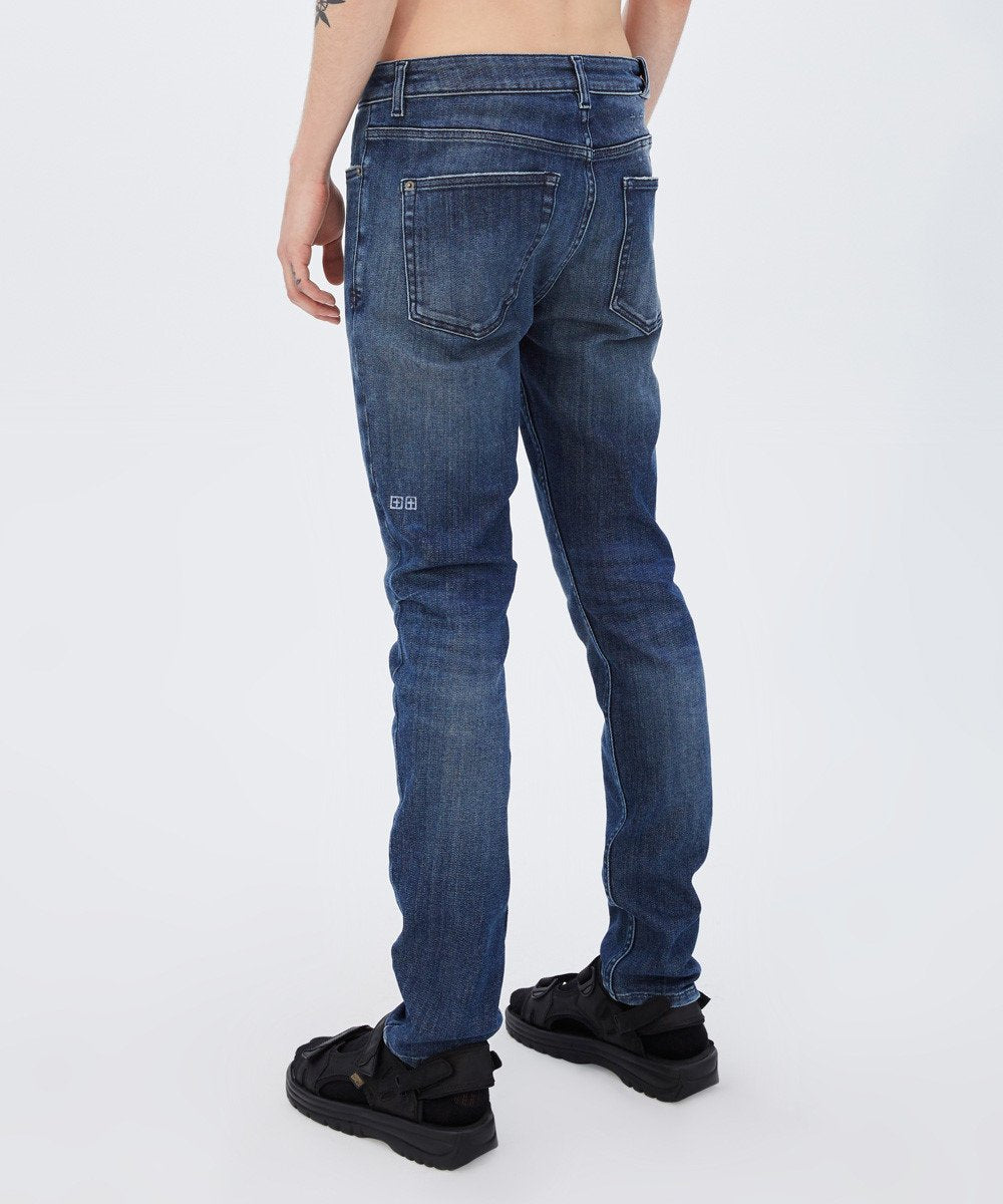 Mens Chitch Breaker Blue Slim Denim Jeans - Denim