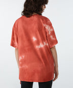 Womens Super Nature Ss Tee Red Dye Oversized Tees - Red