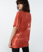 Womens Super Nature Ss Tee Red Dye Oversized Tees - Red