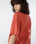 Womens Super Nature Ss Tee Red Dye Oversized Tees - Red