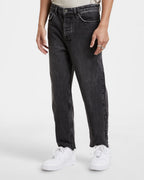 Mens Bullet Crop Asphalt Relaxed Denim Jeans - Black