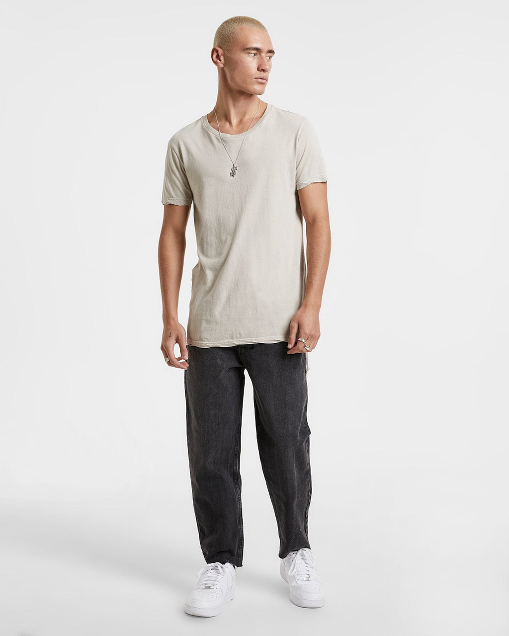 Mens Bullet Crop Asphalt Relaxed Denim Jeans - Black