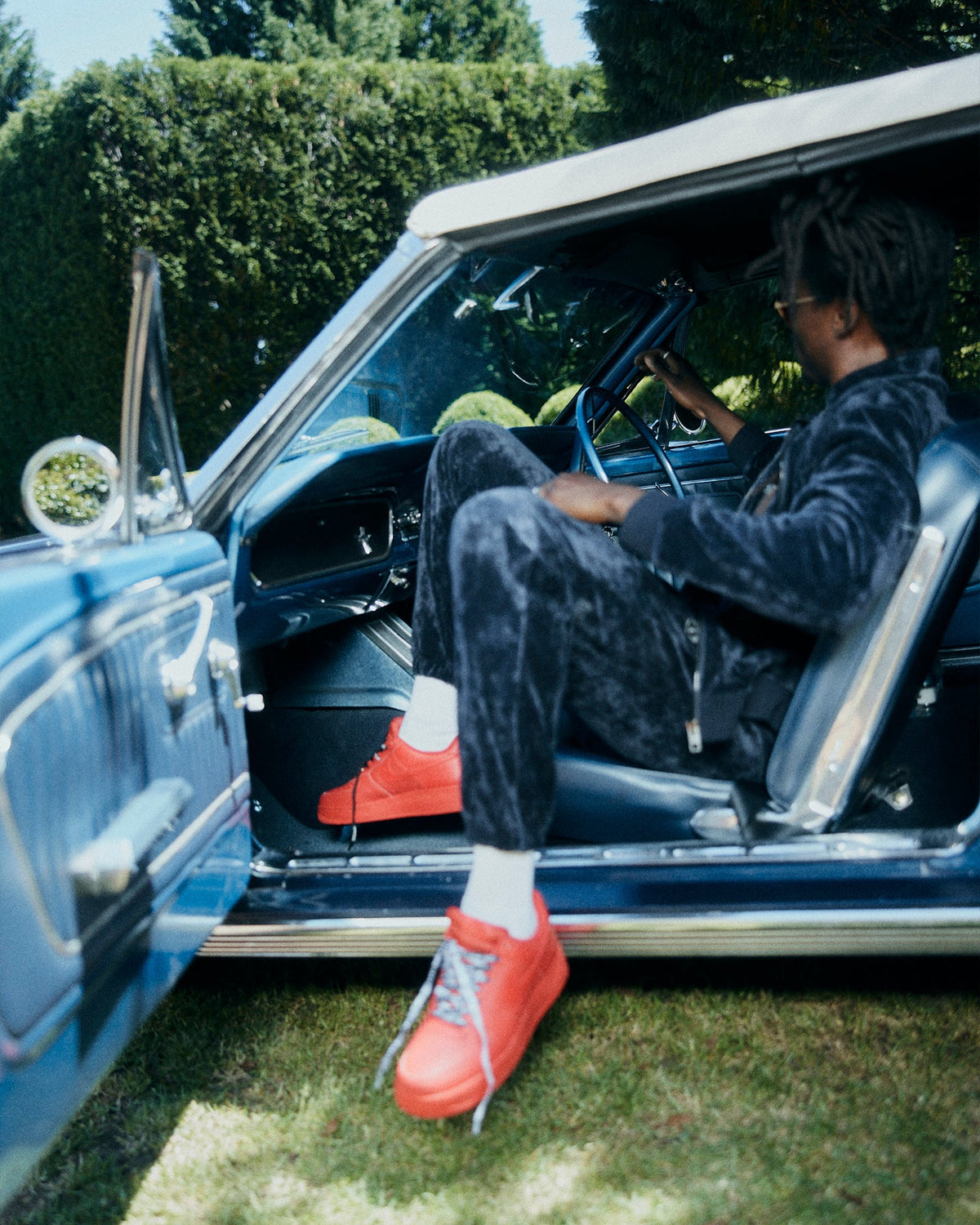 Mens Antidote Lofi Trak Petrol Regular Pants - Navy