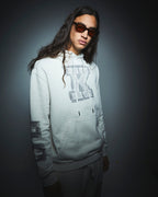 Mens Sketchy Biggiie Hoodie Grey Oversized Fleece - Grey