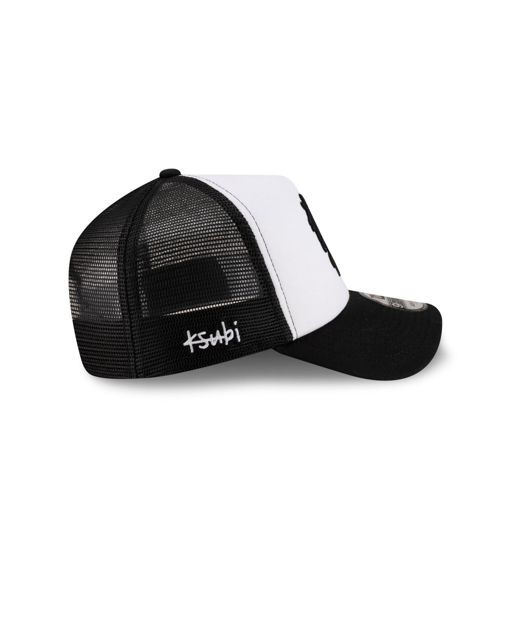 Ksubi X New Era 9forty A-frame Trucker Cap Black/white Headwear - Black