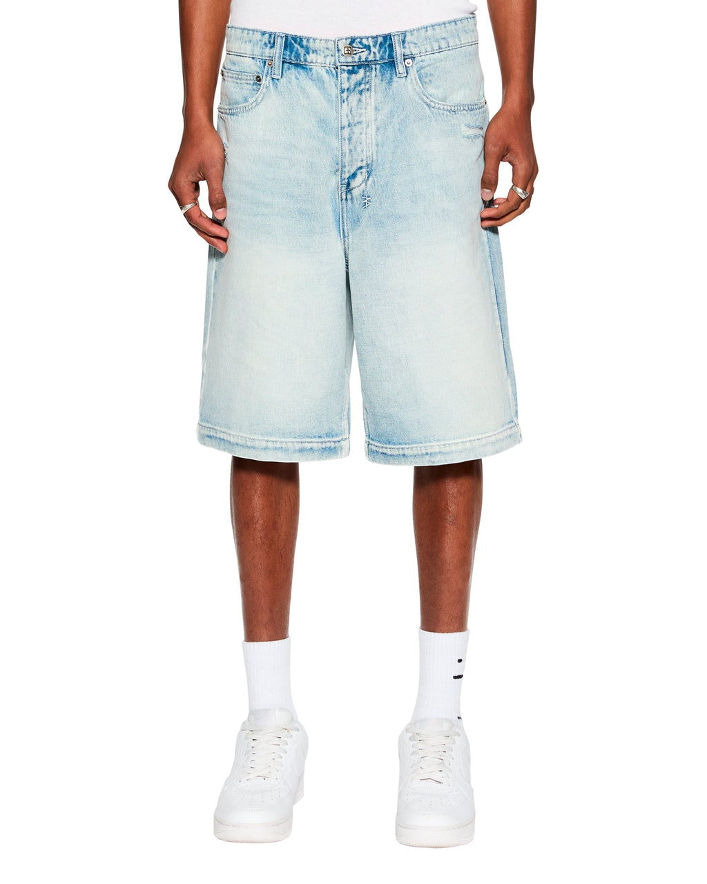 Mens Maxx Short Blue Ice Relaxed Walkshorts - Denim