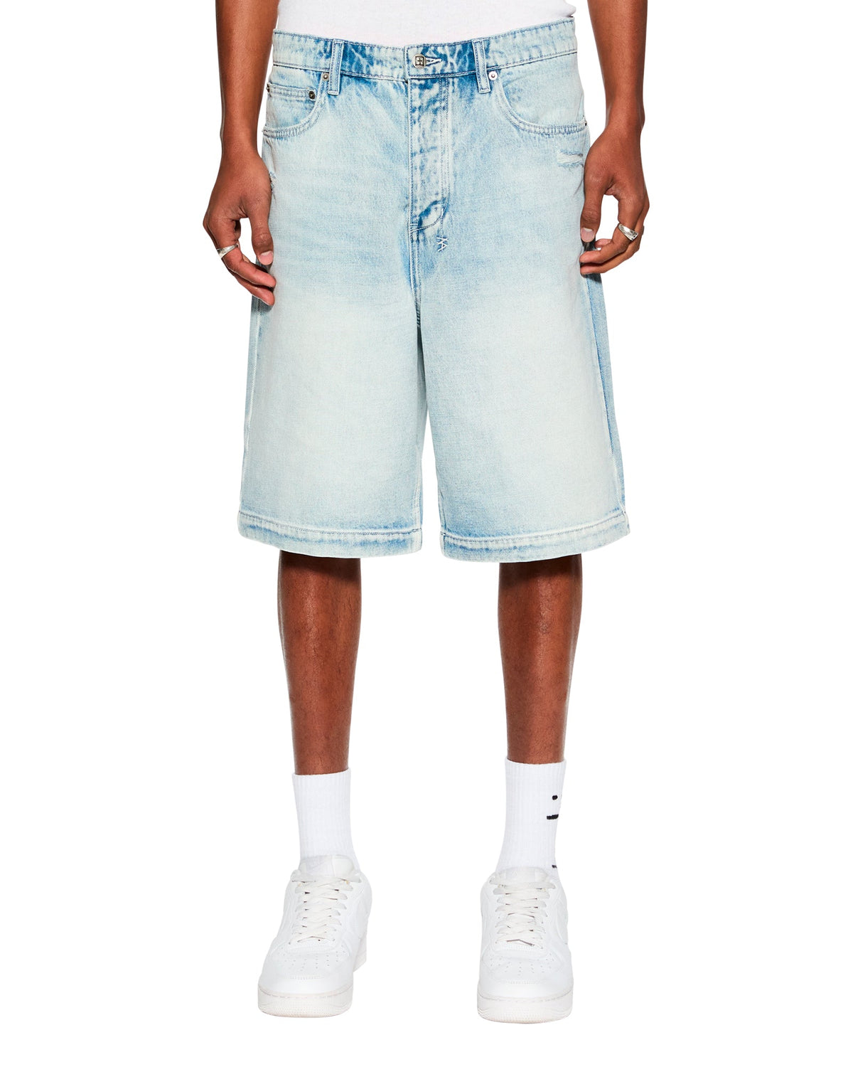 Mens Maxx Short Blue Ice Relaxed Walkshorts - Denim